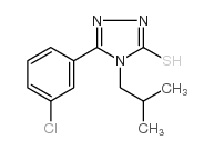 5-(3-Chlorophenyl)-4-isobutyl-4H-1,2,4-triazole-3-thiol CAS:26028-64-8 第1张