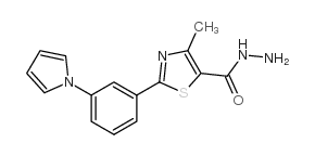 4-methyl-2-(3-pyrrol-1-ylphenyl)-1,3-thiazole-5-carbohydrazide