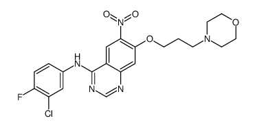 N-(3-chloro-4-fluorophenyl)-7-(3-morpholin-4-ylpropoxy)-6-nitroquinazolin-4-amine