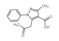 3-methyl-5-(2-oxopropyl)-1-phenylpyrazole-4-carboxylic acid