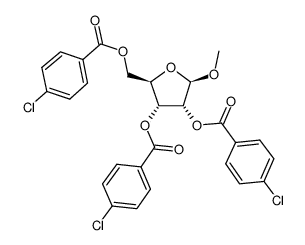 Methyl 2,3,5-tri-O-(4-chlorobenzoyl)-beta-D-ribofuranoside CAS:29755-00-8 第1张