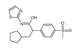 3-Cyclopentyl-2-[4-(methylsulfonyl)phenyl]-N-(1,3-thiazol-2-yl)pr opanamide CAS:300352-96-9 第1张