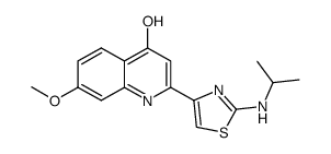 7-methoxy-2-[2-(propan-2-ylamino)-1,3-thiazol-4-yl]-1H-quinolin-4-one