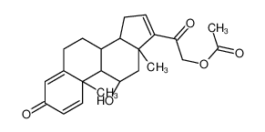 11beta,21-dihydroxypregna-1,4,16-triene-3,20-dione 21-acetate Cas:3044-42-6 第1张