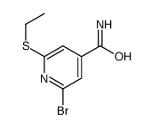 2-bromo-6-ethylsulfanylpyridine-4-carboxamide