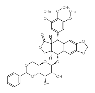 Furo[3',4':6,7]naphtho[2,3-d]-1,3-dioxol-6(5aH)-one, 5,8,8a,9-tetrahydro-9-[[4,6-O-(phenylmethylene)-β-d-glucopyranosyl]oxy]-5-(3,4,5-trimethoxyphenyl)-, [5R-(5alpha,5abeta,8aalpha,9alpha)]