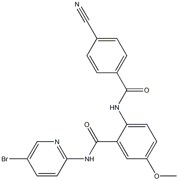 N-(5-Bromo-2-pyridinyl)-2-[(4-cyanobenzoyl)amino]-5-methoxybenzamide