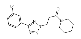 3-[5-(3-bromophenyl)tetrazol-2-yl]-1-piperidin-1-ylpropan-1-one