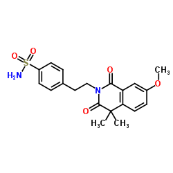 P-[2-(3,4-dihydro-7-methoxy-4,4-dimethyl-1,3-dioxo-2(1H)-isoquinolyl)ethyl]benzenesulphonamide Cas:33456-68-7 第1张