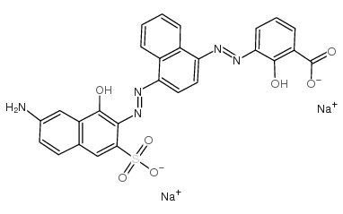 disodium 3(or 5)-[[4-[(7-amino-1-hydroxy-3-sulphonato-2-naphthyl)azo]-1-naphthyl]azo]salicylate CAS:34977-63-4 第1张