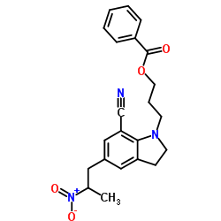 1-[3-(Benzoyloxy)propyl]-2,3-dihydro-5-(2-nitropropyl)-1H-indole-7-carbonitrile Cas:350797-56-7 第1张