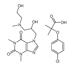 2-(4-chlorophenoxy)-2-methylpropanoic acid,7-[2-hydroxy-3-[2-hydroxyethyl(methyl)amino]propyl]-1,3-dimethylpurine-2,6-dione