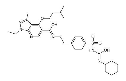 N-[2-[4-(cyclohexylcarbamoylsulfamoyl)phenyl]ethyl]-1-ethyl-3-methyl-4-(3-methylbutoxy)pyrazolo[3,4-b]pyridine-5-carboxamide