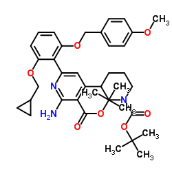 3-Pyridinecarboxylic acid, 2-amino-6-[2-(cyclopropylmethoxy)-6-[(4-methoxyphenyl)methoxy]phenyl]-4-[1-[(1,1-dimethylethoxy)carbonyl]-3-piperidinyl]-, 1,1-dimethylethyl ester