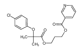 3-[2-(4-chlorophenoxy)-2-methylpropanoyl]oxypropyl pyridine-3-carboxylate