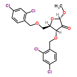 1-O-Methyl-3,5-bis-O-[(2,4-dichlorophenyl)methyl]-α-D-erthro-pentofuranoside-2-ulose