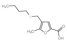 4-(butylsulfanylmethyl)-5-methylfuran-2-carboxylic acid CAS:462075-93-0 第1张