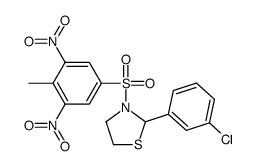 2-(3-Chlorophenyl)-3-[(4-methyl-3,5-dinitrophenyl)sulfonyl]-1,3-t hiazolidine