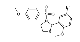 2-(5-bromo-2-methoxyphenyl)-3-(4-ethoxyphenyl)sulfonyl-1,3-thiazolidine CAS:477515-63-2 第1张