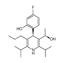 3-Pyridinemethanol, 4-(4-fluoro-2-hydroxyphenyl)-a-methyl-2,6-bis(1-methylethyl)-5-propyl-, (aR,4R)- (9CI)