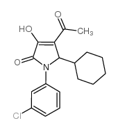 2H-Pyrrol-2-one, 4-acetyl-1-(3-chlorophenyl)-5-cyclohexyl-1,5-dihydro-3-hydroxy CAS:512176-96-4 第1张