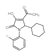 2H-Pyrrol-2-one, 4-acetyl-5-cyclohexyl-1-(2-fluorophenyl)-1,5-dihydro-3-hydroxy CAS:512176-99-7 第1张