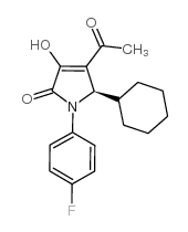 2H-Pyrrol-2-one, 4-acetyl-5-cyclohexyl-1-(4-fluorophenyl)-1,5-dihydro-3-hydroxy-, (5R)