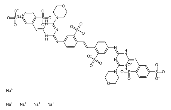 hexasodium,2-[[4-[4-[2-[4-[[4-(2,5-disulfonatoanilino)-6-morpholin-4-yl-1,3,5-triazin-2-yl]amino]-2-sulfonatophenyl]ethenyl]-3-sulfonatoanilino]-6-morpholin-4-yl-1,3,5-triazin-2-yl]amino]benzene-1,4-disulfonate