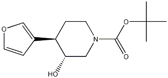 (+/-)-(3R,4R)-4-(Furan-3-yl)-3-hydroxypiperidine-1-carboxylic acid tert-butyl ester CAS:532991-48-3 第1张