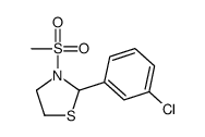 2-(3-Chlorophenyl)-3-(methylsulfonyl)-1,3-thiazolidine