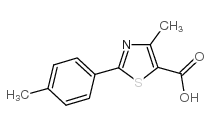 4-Methyl-2-(4-methylphenyl)-1,3-thiazole-5-carboxylic acid CAS:54001-13-7 第1张