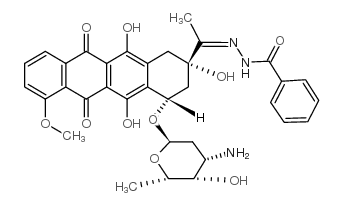 N-[(E)-1-[(2S,4S)-4-(4-amino-5-hydroxy-6-methyloxan-2-yl)oxy-2,5,12-trihydroxy-7-methoxy-6,11-dioxo-3,4-dihydro-1H-tetracen-2-yl]ethylideneamino]benzamide