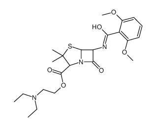 2-(diethylamino)ethyl (2S,5R,6R)-6-[(2,6-dimethoxybenzoyl)amino]-3,3-dimethyl-7-oxo-4-thia-1-azabicyclo[3.2.0]heptane-2-carboxylate