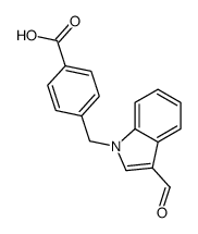 4-[(3-Formyl-1H-indol-1-yl)methyl]benzoic acid