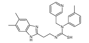 3-[2-(5,6-Dimethyl-1H-benzimidazol-2-yl)ethyl]-1-(3-methylphenyl) -1-(3-pyridinylmethyl)thioure