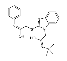 2-{2-[(2-Anilino-2-oxoethyl)sulfanyl]-1H-benzimidazol-1-yl}-N-(2- methyl-2-propanyl)acetamide