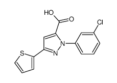 2-(3-chlorophenyl)-5-thiophen-2-ylpyrazole-3-carboxylic acid