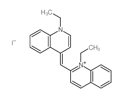 Quinaldinium, 1-ethyl-.α.-(1-ethyl-4(1H)-quinolylidene)-, iodide