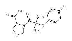 3-[2-(4-chlorophenoxy)-2-methylpropanoyl]-1,3-thiazolidine-4-carboxylic acid CAS:64179-54-0 第1张