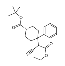 tert-butyl 4-(1-cyano-2-ethoxy-2-oxoethyl)-4-phenylpiperidine-1-carboxylate