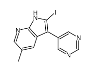 2-Iodo-5-methyl-3-(5-pyrimidinyl)-1H-pyrrolo[2,3-b]pyridine