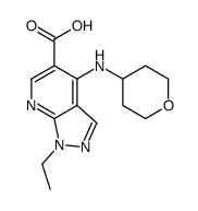 1-Ethyl-4-(tetrahydro-2H-pyran-4-ylamino)-1H-pyrazolo[3,4-b]pyrid ine-5-carboxylic acid