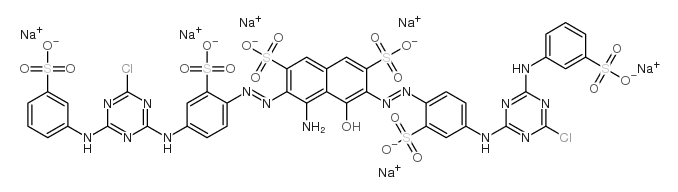 hexasodium,(6E)-4-amino-3-[[4-[[4-chloro-6-(3-sulfonatoanilino)-1,3,5-triazin-2-yl]amino]-2-sulfonatophenyl]diazenyl]-6-[[4-[[4-chloro-6-(3-sulfonatoanilino)-1,3,5-triazin-2-yl]amino]-2-sulfonatophenyl]hydrazinylidene]-5-oxonaphthalene-2,7-disulfonat