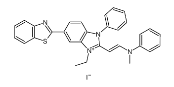 6-benzothiazol-2-yl-1-ethyl-2-[2-(methyl-phenyl-amino)-vinyl]-3-phenyl-3H-benzoimidazol-1-ium Iodide
