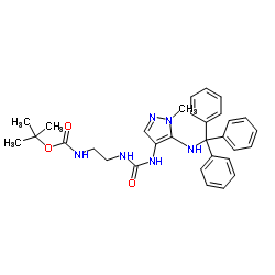 N-[2-[[[[1-Methyl-5-[(triphenylmethyl)amino]-1H-pyrazol-4-yl]amino]carbonyl]amino]ethyl]carbamic Acid Tert-butyl Ester Cas:689293-69-4 第1张