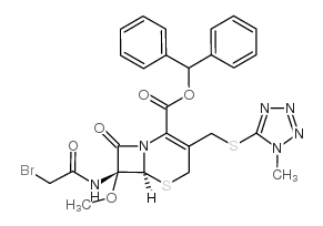 (6R,7S)-7-[(Bromoacetyl)amino]-7-methoxy-3-[[(1-methyl-1H-tetrazol-5-yl)thio]methyl]-8-oxo-5-thia-1-azabicyclo[4.2.0]oct-2-ene-2-carboxylic Acid Diphenylmethyl Ester Cas:70035-75-5 第1张