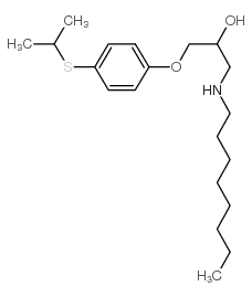 1-(octylamino)-3-(4-propan-2-ylsulfanylphenoxy)propan-2-ol CAS:70895-45-3 第1张