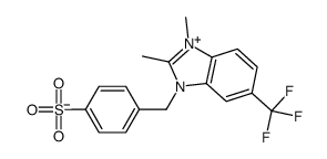 4-[[2,3-dimethyl-6-(trifluoromethyl)benzimidazol-3-ium-1-yl]methyl]benzenesulfonate