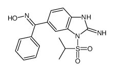 (NZ)-N-[(2-amino-3-propan-2-ylsulfonylbenzimidazol-5-yl)-phenylmethylidene]hydroxylamine