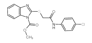 methyl 2-[2-(4-chloroanilino)-2-oxoethyl]sulfanylbenzimidazole-1-carboxylate CAS:723247-50-5 第1张